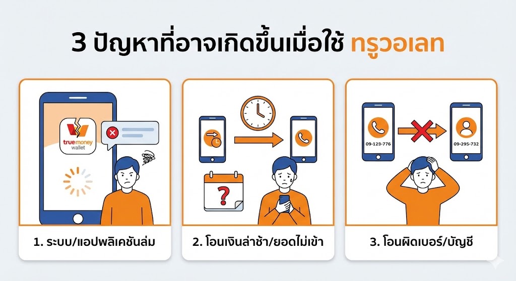 3 ปัญหาที่อาจเกิดขึ้นเมื่อใช้ ทรูวอเลท
