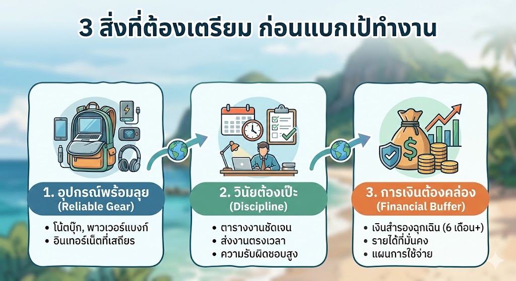 3 สิ่งที่ต้องเตรียม ก่อนแบกเป้ทำงาน
