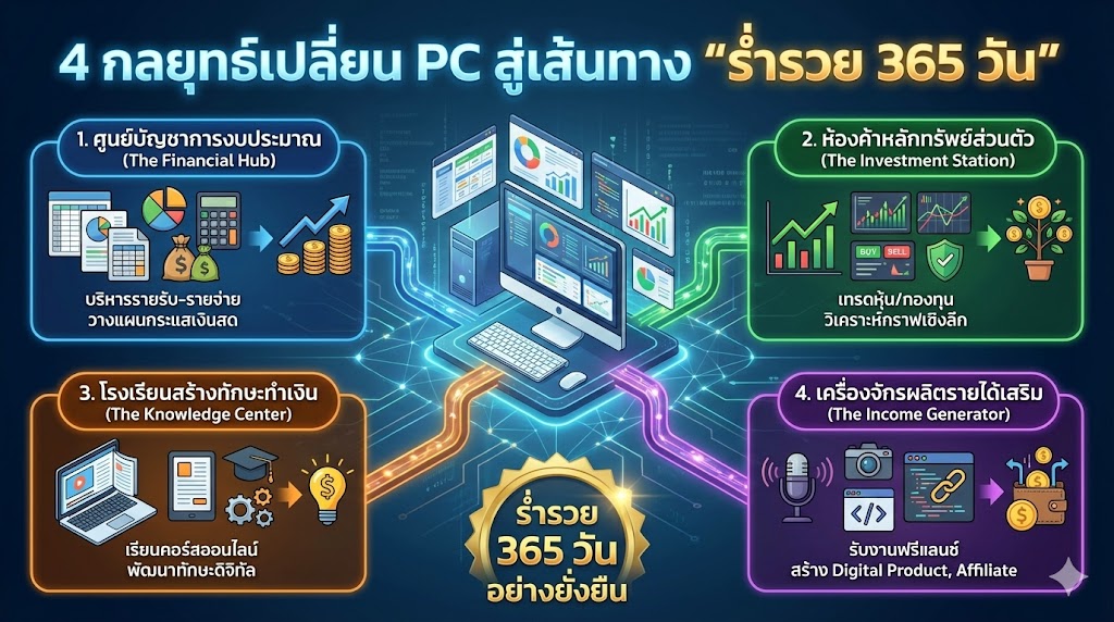 4 กลยุทธ์เปลี่ยน PC สู่เส้นทาง "ร่ำรวย 365 วัน" 1 รูป