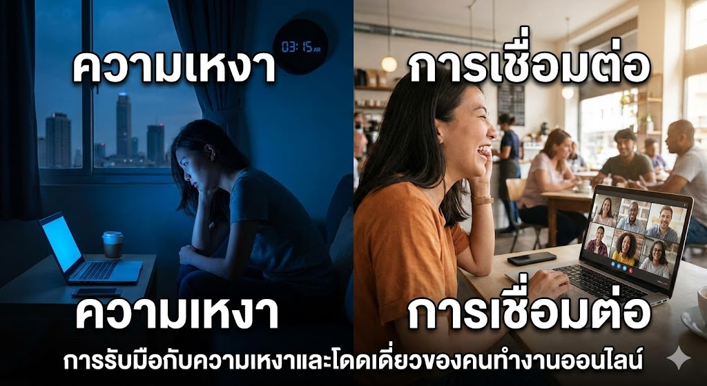 การรับมือกับความเหงาและโดดเดี่ยวของคนทำงานออนไลน์