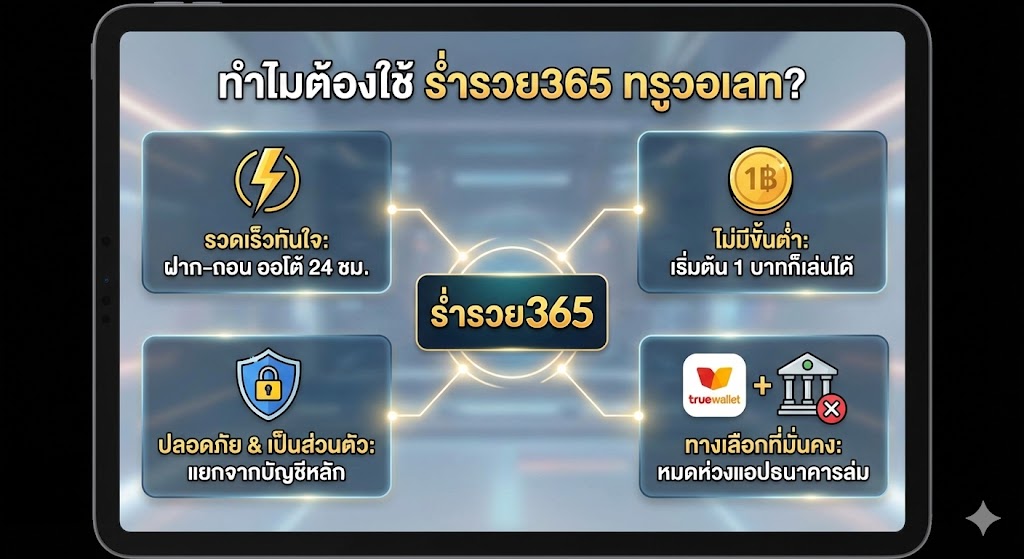 ทำไมการใช้ ร่ำรวย365 ทรูวอเลท