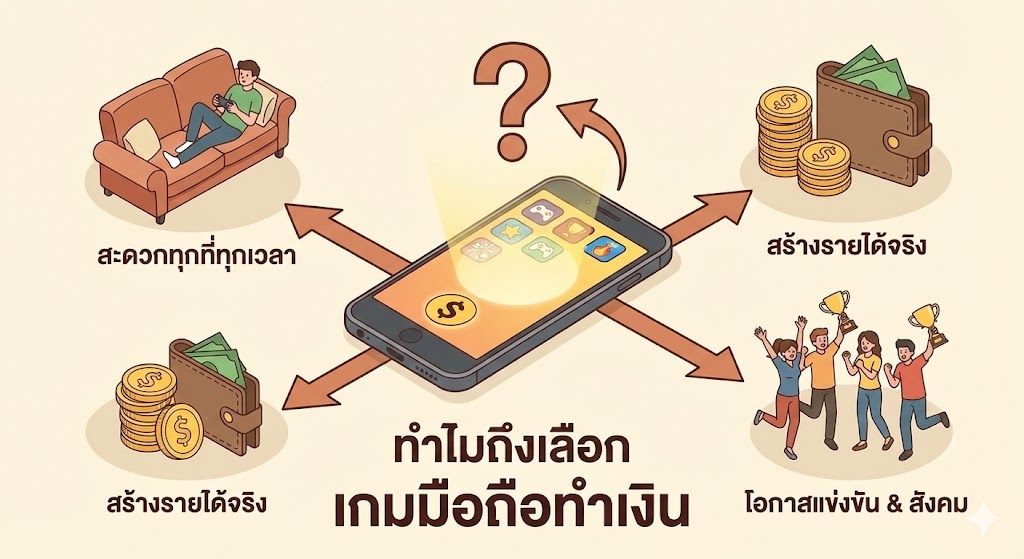 ทำไมถึงเลือก เกมมือถือทำเงิน