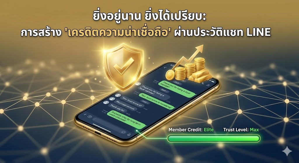 ยิ่งอยู่นาน ยิ่งได้เปรียบ การสร้าง เครดิตความน่าเชื่อถือ ผ่านประวัติแชท LINE