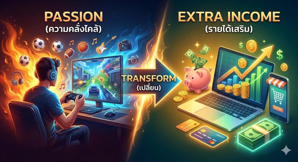 เปลี่ยนความคลั่งไคล้ ให้เป็นรายได้เสริม