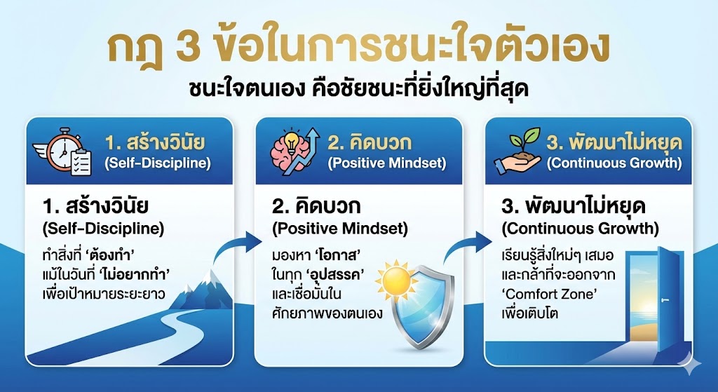 กฎ 3 ข้อในการชนะใจตัวเอง
