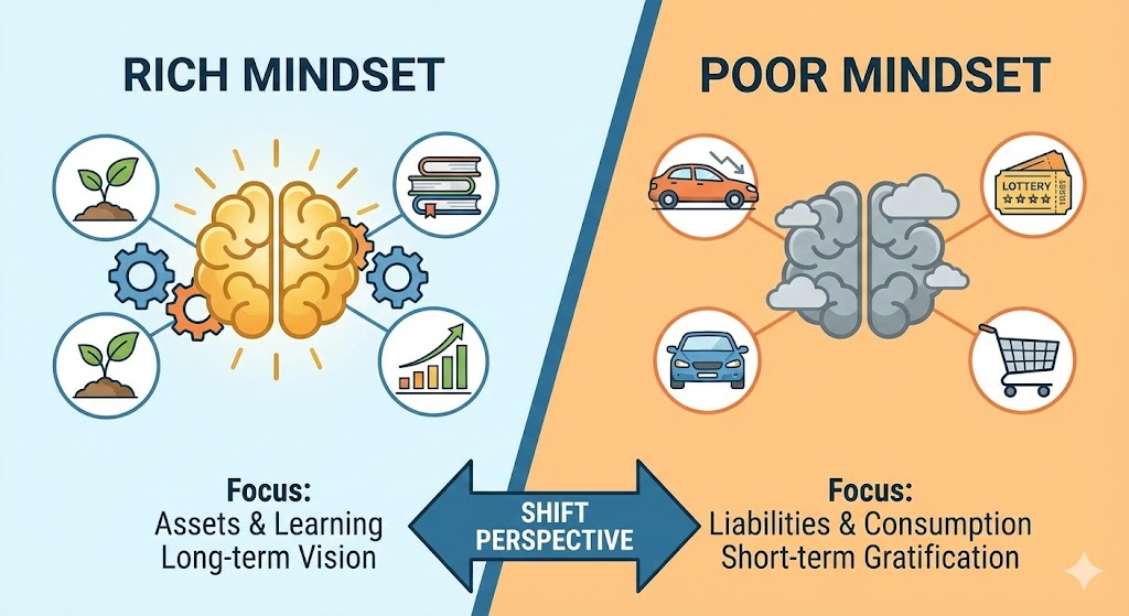 ความแตกต่างระหว่าง Mindset คนรวย vs คนจน