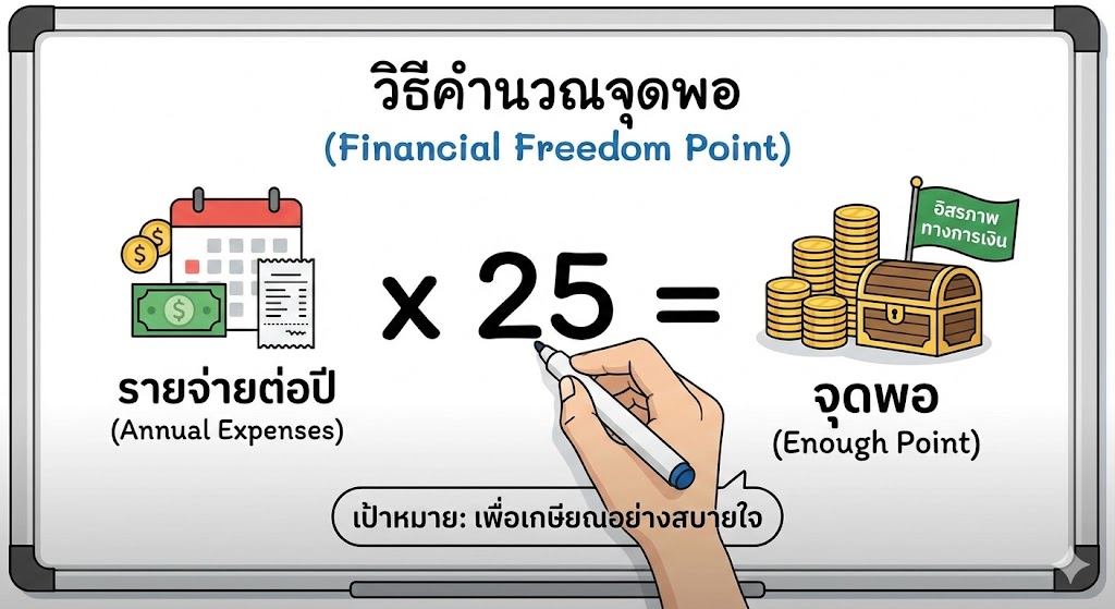 วิธีคำนวณจุดพอ