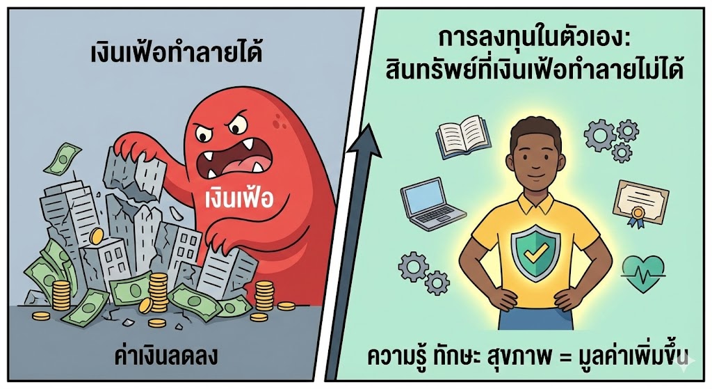 การลงทุนในตัวเอง สินทรัพย์ที่เงินเฟ้อทำลายไม่ได้